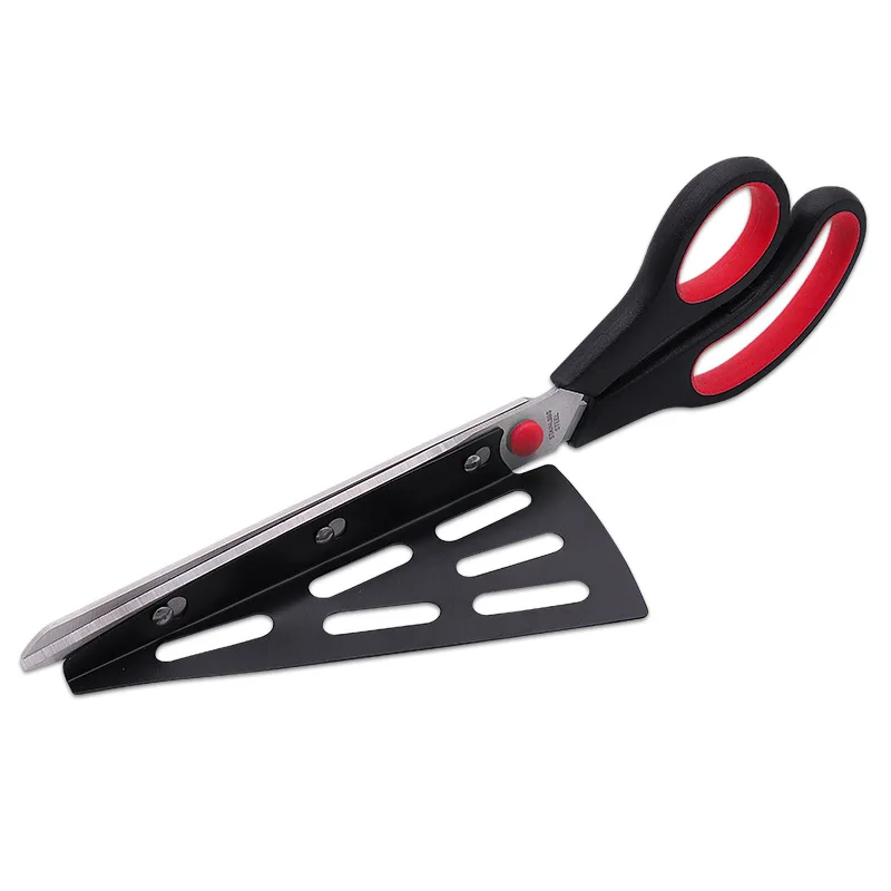 1 Pc Pizza Scissor Cutter Edelstahl Scissor Cut Pizza Mit Abnehmbarem Spachtel Home Küche Esszimmer Bar Werkzeuge Zufällige Farbe – Detail 7