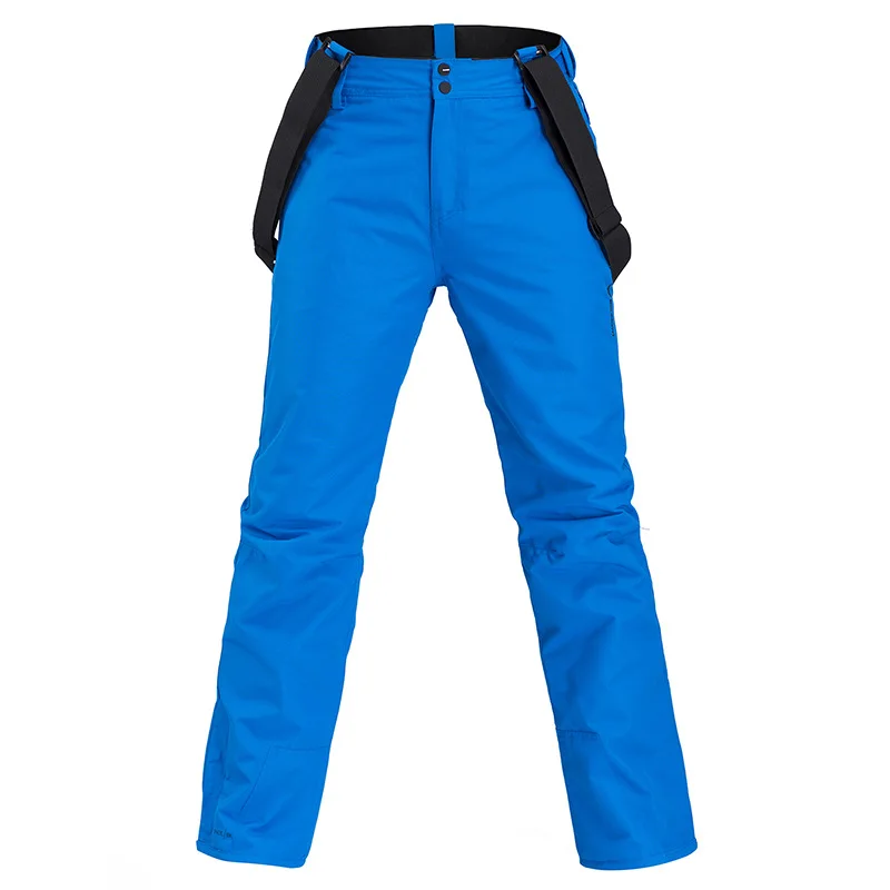 Royal Blue Лыжные брюки мужские сноуборд лыжные брюки ветрозащитные водонепроницаемые толстые теплые нагрудники лыжные брюки - Цвет: Royal Blue