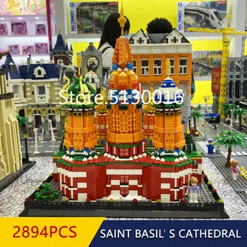 

In Stock Architecture Street View QL0961 The Saint Basils Cathedral 2894PCS Blocks Bricks Toy Gift 15001 15002 15003 15004 15006