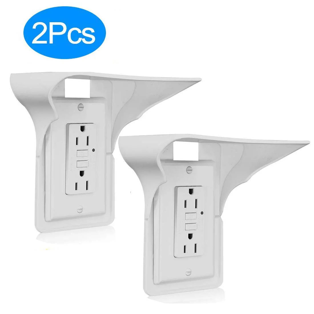 2Pcs Set Новое Потрясающее 1/2/4 ПК полка с розеткой питания легко Установка настенная полка с розеткой питания Мощность полка Ванная комната полки бытовой корзина для душа - Цвет: 2Pcs Set