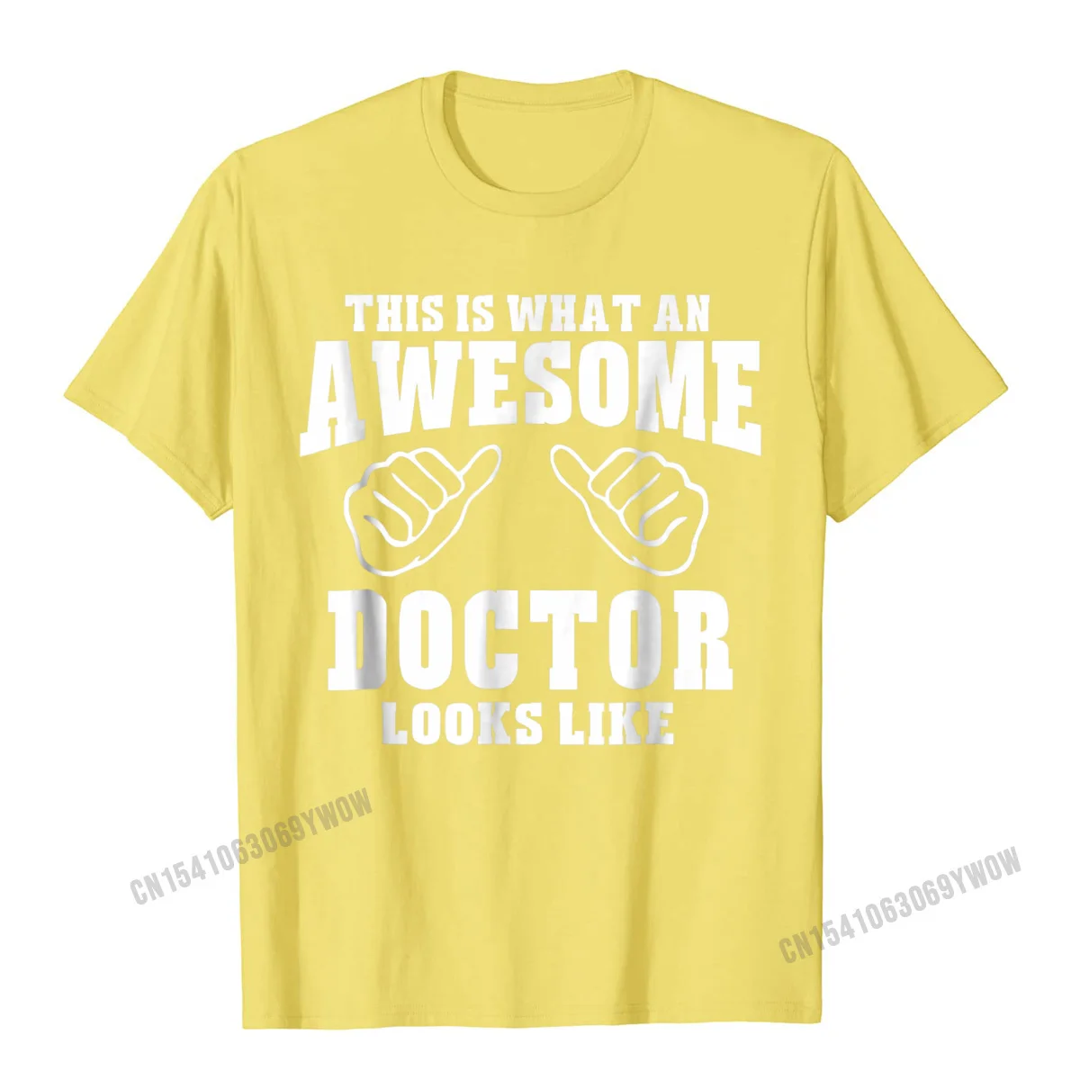 Tops Shirts Personalized Tops Tees Summer Hip Hop Normal Short Sleeve 100% Cotton Fabric Round Neck Men T Shirt Normal This Is What Awesome Doctor Looks Like- Unisex T-shirt__791 yellow