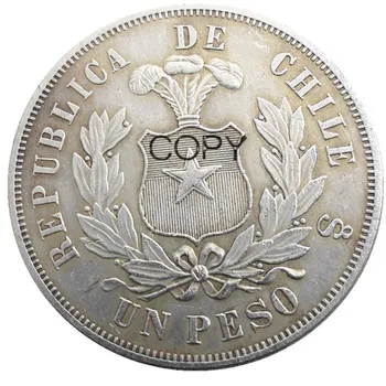 

Chile A Set Of(1875- 1891) 7pcs 1PESO Silver Plated Copy Coins