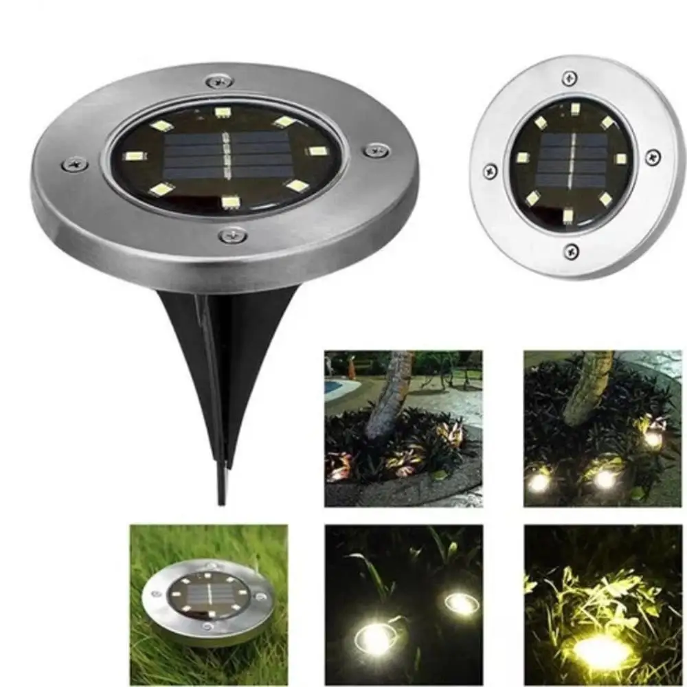 1Pack Solar Path Lights 4/8 LED Solar Power Buried Light Ground Lamp Outdoor Path Way Garden Decking Underground Lamps 1Pack Solar Path Lights 4/8 LED Solar Power Buried Light Ground Lamp Outdoor Path Way Garden Decking Underground Lamps