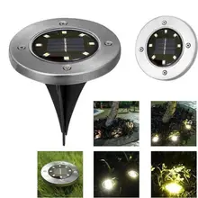 1Pack Solar Path Lights 4/8 LED Solar Power Buried Light Ground Lamp Outdoor Path Way Garden Decking Underground Lamps