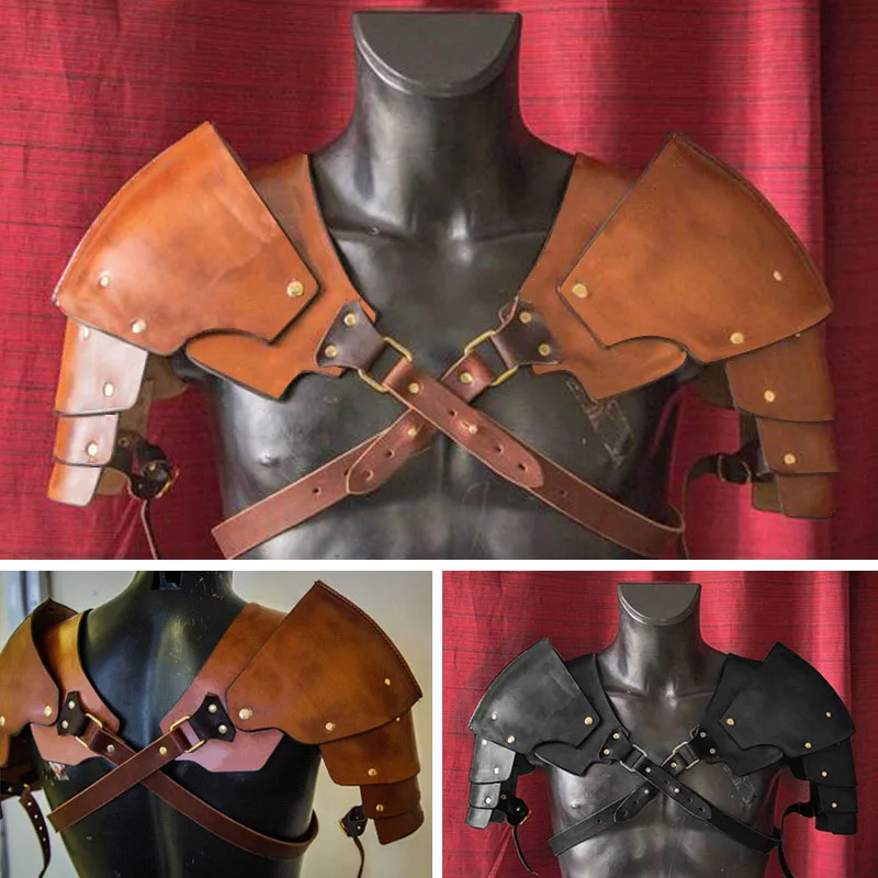 Medieval Steampunk Pauldrons Leather Rivet Viking Warrior Gladiator Samurai Knight Battle Shoulder Armor Costume Party Props Men Aliexpress