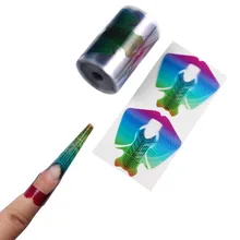 Forma clara do prego das formas do prego da extensão acrílica francês da curva etiqueta uv do gel que constrói o formulário autoadesivo do prego do pvc claro do arco-íris