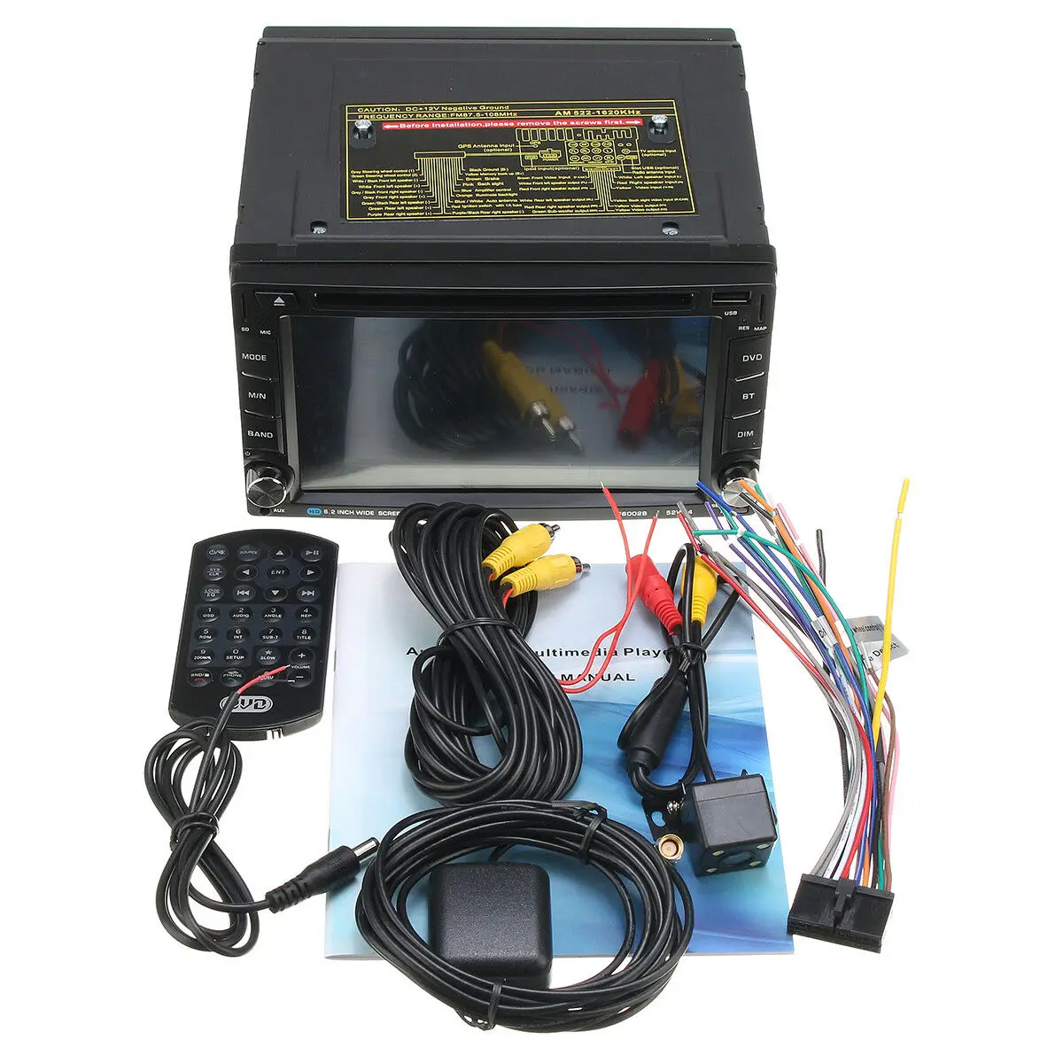 Сенсорный экран для автомобиля gps сенсорный экран CD Универсальный DVD CD MP5 плеер заднего вида радио поворотный 6,2 дюймов Android 6,0 практичный