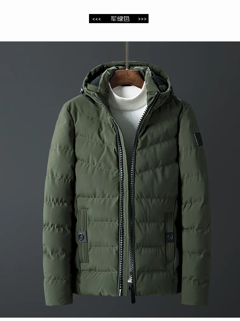 MEN'S Cotton-padded Coat Winter New Style Down Cotton Popular Brand Cotton-padded Jacket Thick Winter Casual Clothes Winter