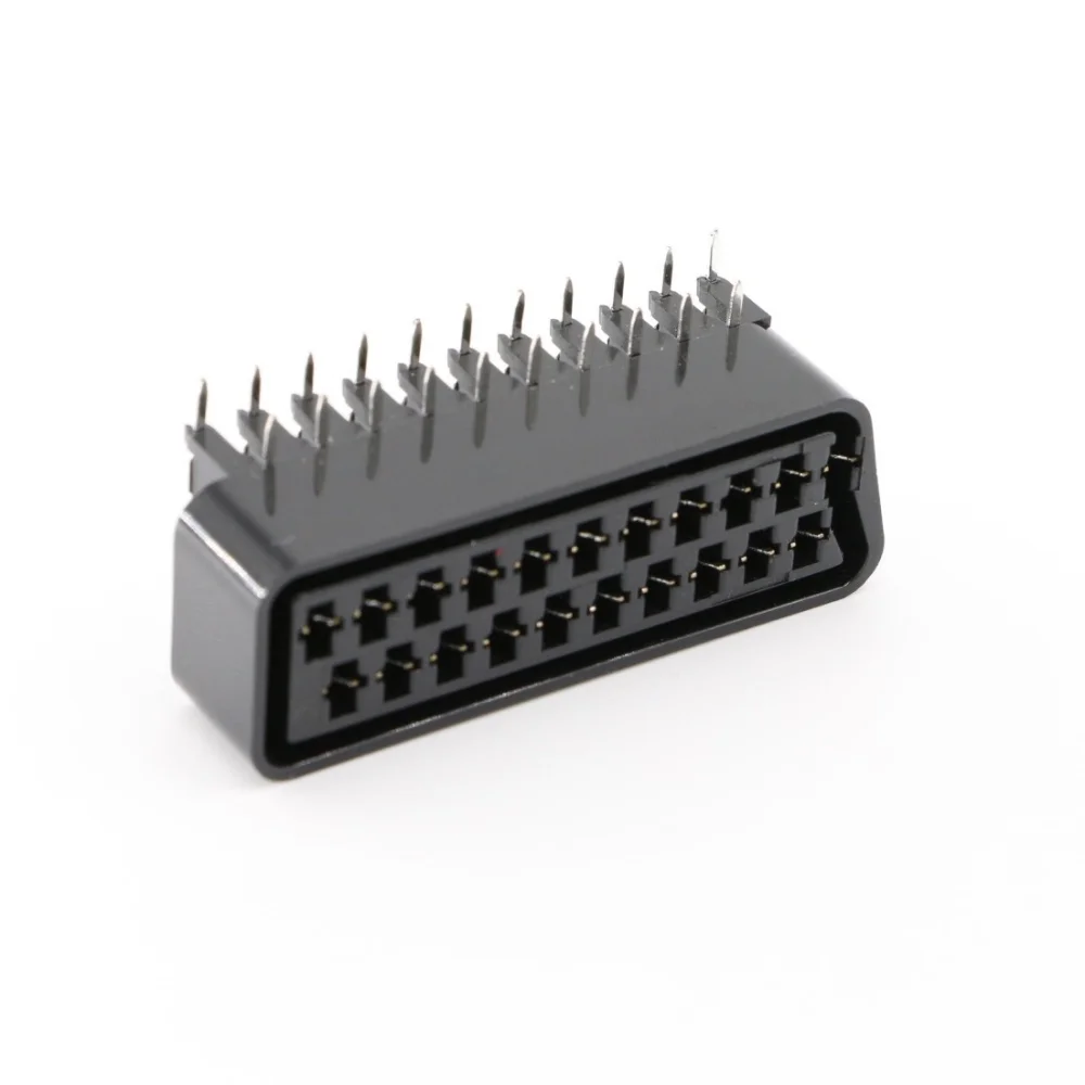 10 шт. CS-108 21Pin никелированный женский SCART разъем