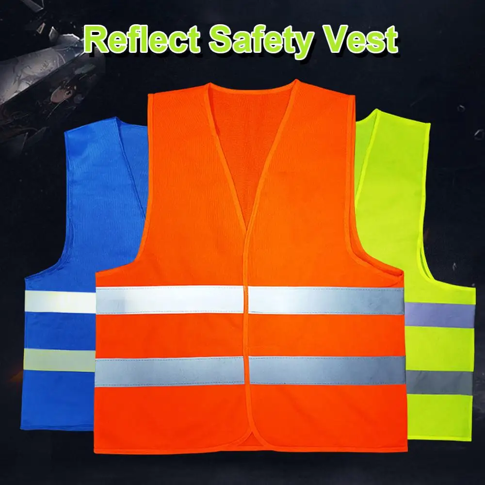 Night Cycling Safety Protect Reflective Coat High Visible Work Security Reflective Vest Unisex Breathable Waistcoat