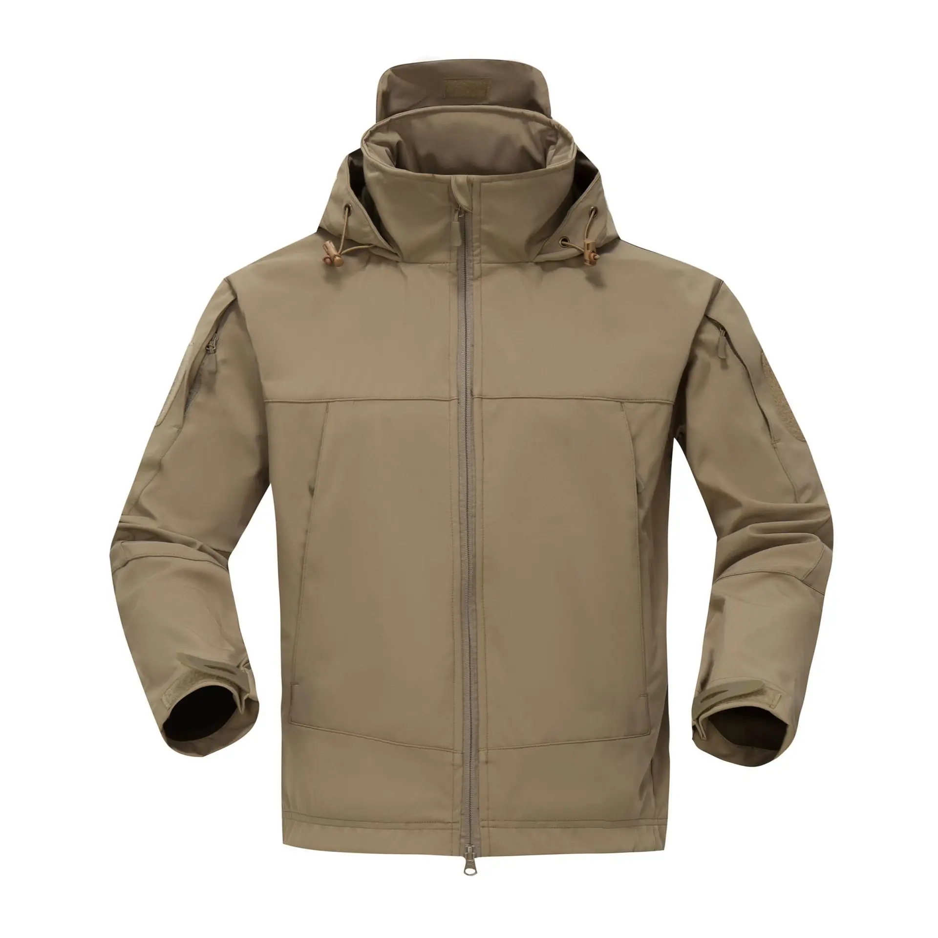 Windbreaker thin section men's breathable without velvet stand collar hard shell coat