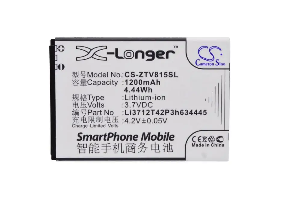 Cameron sino1200mah Аккумулятор для AMAZING A4C для zte Blade C320 V815W Li3712T42P3h634445 мобильный, Смартфон батарея
