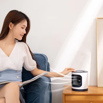 

USB Mini Cooling Fan Portable Rechargeable Desktop Negative Ion Low Noise 3 Wind Speed Air Cooling Fan For Home Office