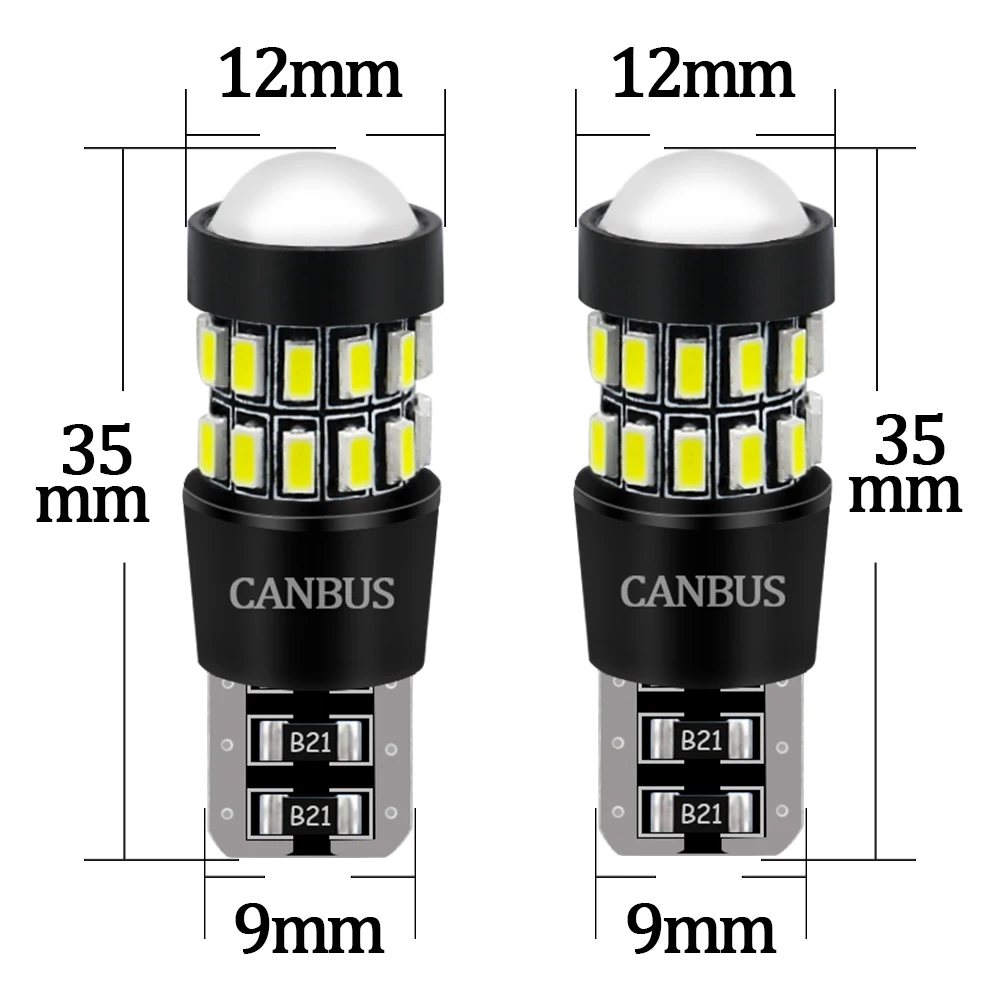 10 шт. T10 W5W 194 Canbus внутренняя автомобильная лампа 30LED 3014smd зазор авто лампа боковой габаритный купол для Чтения номерного знака светильник багажника
