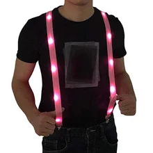 Светодиодный светильник с подсветкой подтяжки Регулируемый эластичный Предупреждение ющий нагрудный ремень JL