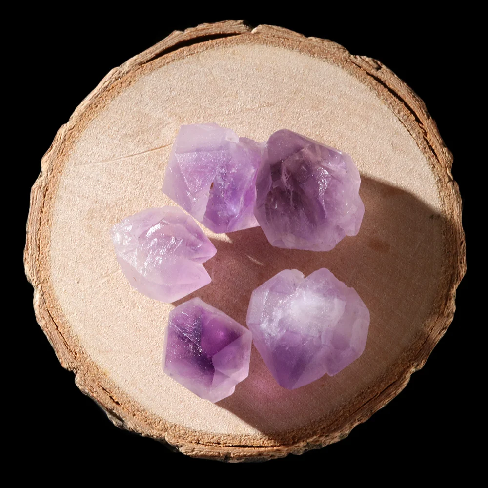 Неправильной формы гексагональный минеральный образец Фиолетовый кварцевый кристалл кулон натуральный аметист Целебный Камень DIY аксессуары