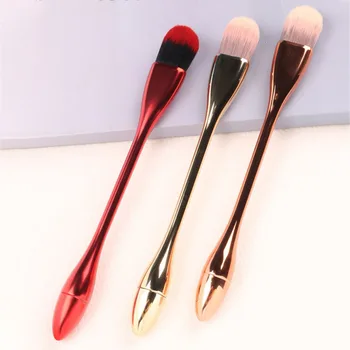 

1 pc Makeup Brushes Liquid Foundation Brush Plastic Handle Nylon Bristles Loose Powder Brush Blush Mask Up Brushes