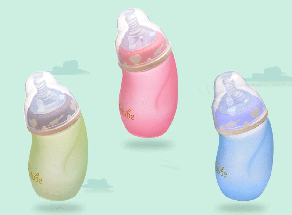 240 мл детская силиконовая бутылочка для кормления молока Mamadeira безопасная детская соковая вода молочная силиконовая насадка на бутылочку для кормления