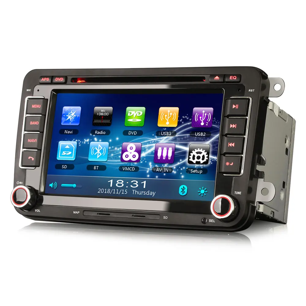 Erisin ES791V 7 &quot2 din автомобильный DVD 3G GPS RDS Bluetooth iPhone SWC USB DVR IN для VW Golf 5 Passat Tiguan Polo