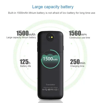 

T10 Wireless Translator Instant Voice Smart Portable Device Simultaneous Language Voices Translation Machine Black