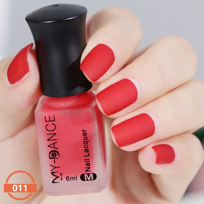Women Matte Nail Polish DIY Art Long Lasting Satin Manicure Non-toxic Fashion Makeup DIN889 | Красота и здоровье