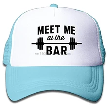 Встретиться со мной в баре Бейсбол шляпа Регулируемая сетка Кепки с подкладкой для мальчиков и для девочек