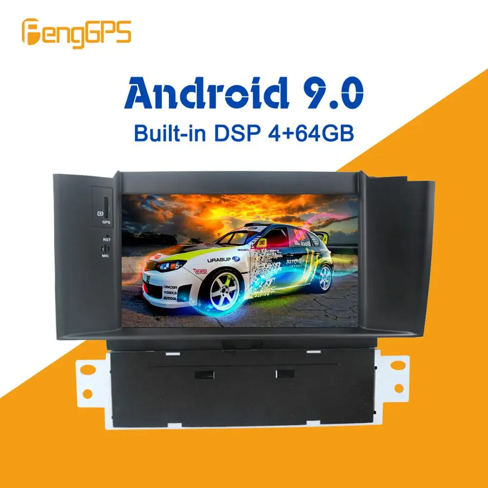 Android 9,0 4+ 64 Гб px5 встроенный DSP автомобильный dvd-плеер Мультимедиа Радио для Citroen C4 C4L DS4 2011- комплект с gps-навигатором