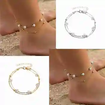 

Double-layer beach anklet