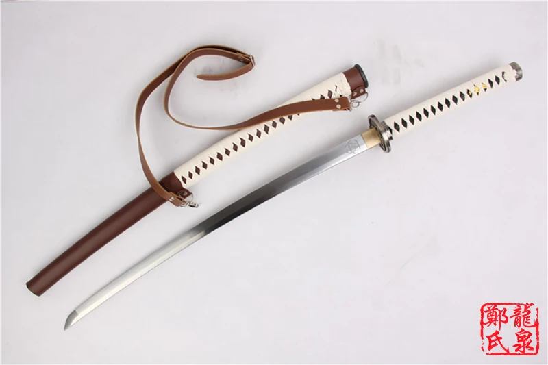 Japanese katana samurai for Movie The Walking Dead anime sword 1045 Carbon steel handmade sharp ready wooden sheath with PU - Цвет: ZS-9534