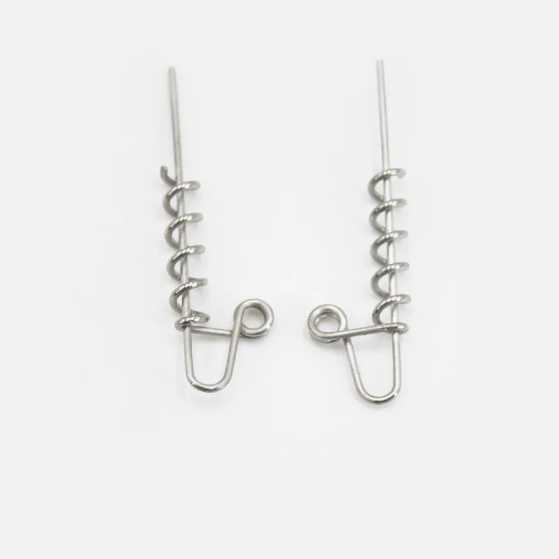 Soft Fishing Bait Connector Worms Lure Spring Lock Pins 45/60MM To Fixed Latch Needle Soft Lures Pesca Accessories 20pcs/lot fishing accessories,fishing line connectors,fishing tools,fishing tool,fishing tackle