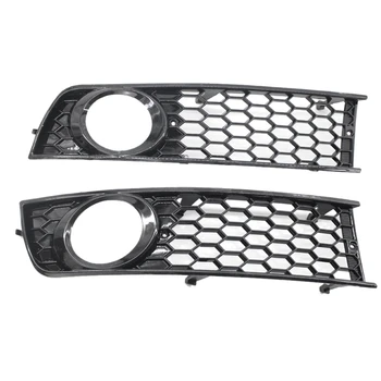 

NEW-2Pcs Front Left/Right Insert Bumper Fog Light Grille Protective Mesh Front Bumper Insert For Audi A4 B6 2002 2003 2004 2005