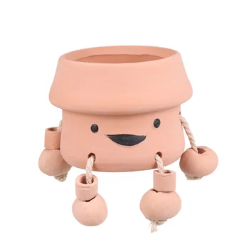 

1pc Flower Pot Plant Pot Macetas Seedsplants Creative Cartoon Succulent Plants Red Ceramic Pot Container For Home Office