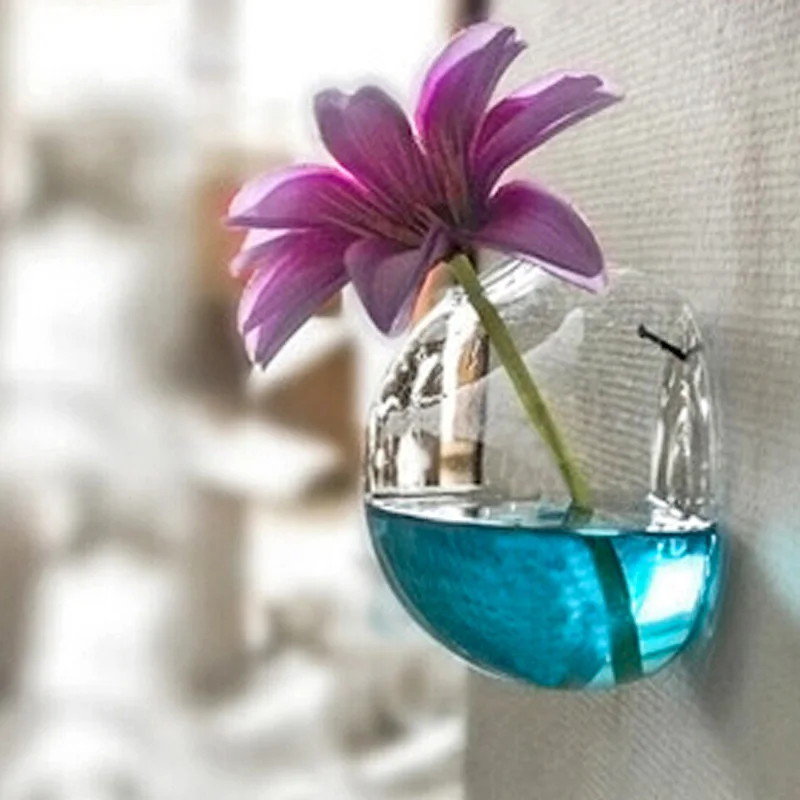 1 шт. 7*8 см высокое боросиликатное стекло прозрачный белый стеклянный настенный цветочный горшок стеклянная ваза Террариум контейнер садовый декор