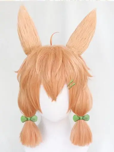 wig with ear Карнавальный костюм Kroos Arknights; костюм для косплея; карнавальные вечерние костюмы на Хэллоуин - Цвет: wig with ear