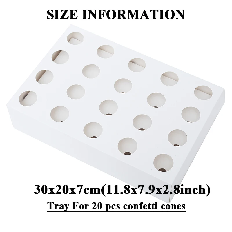 Party Decorations Confetti Cone Holder FEESTIGO Natural Petals Confetti Cones Holder For Wedding Decoration Party Poppers Cones Stand Box Tray