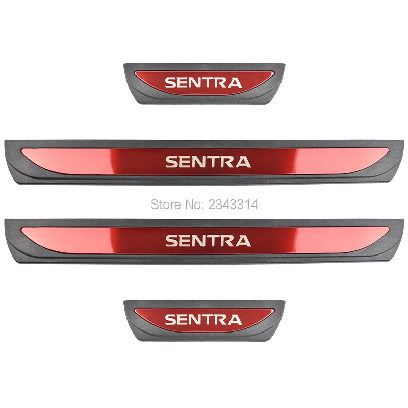 Для Nissan SENTRA 2012- Нержавеющая Накладка на порог Накладка на педаль аксессуары для стайлинга автомобилей