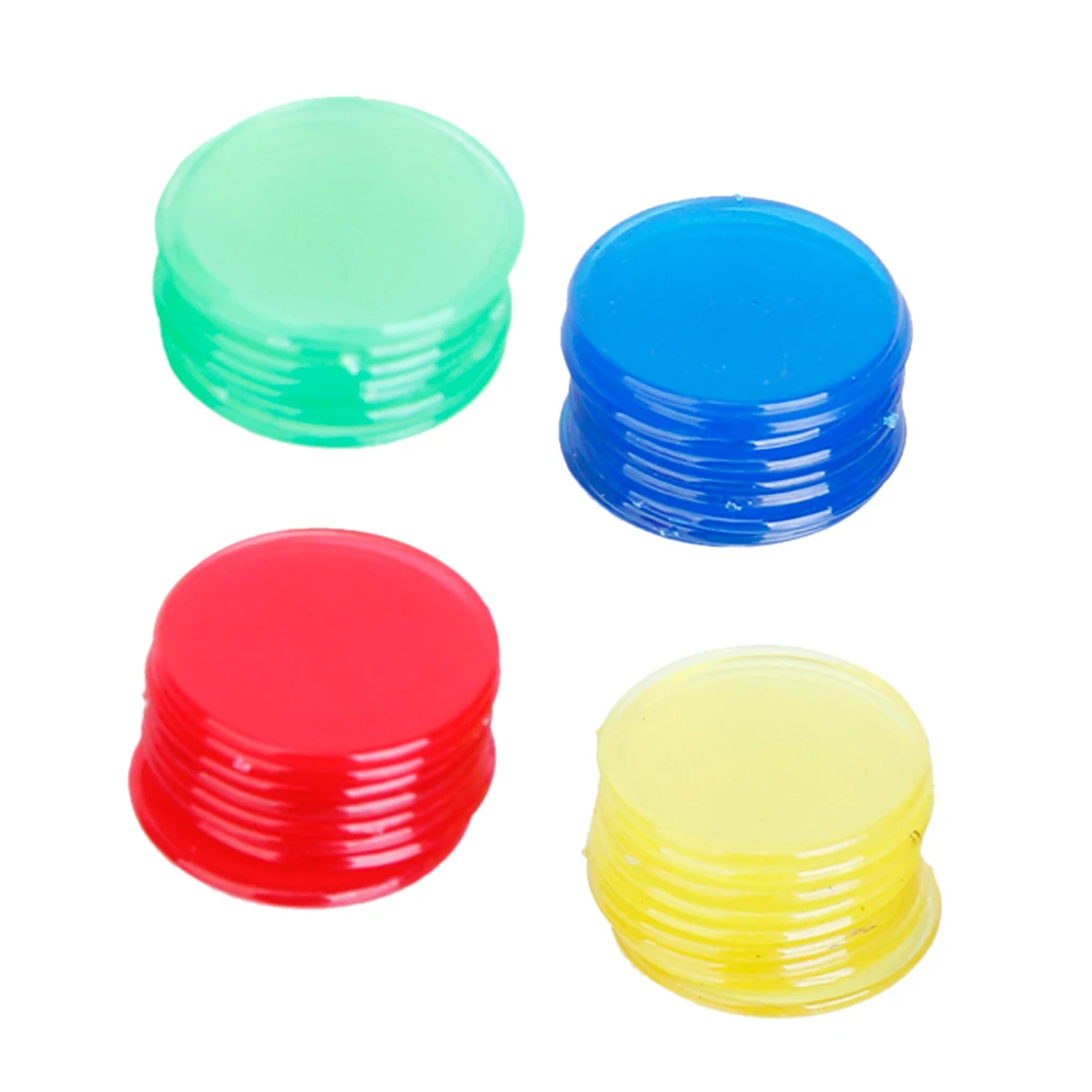 

New Hot 100pcs PRO Count Bingo Chips Markers for Bingo Game Cards Dia 2cm 4 Colors Bingo Party Games Supplies Accessories
