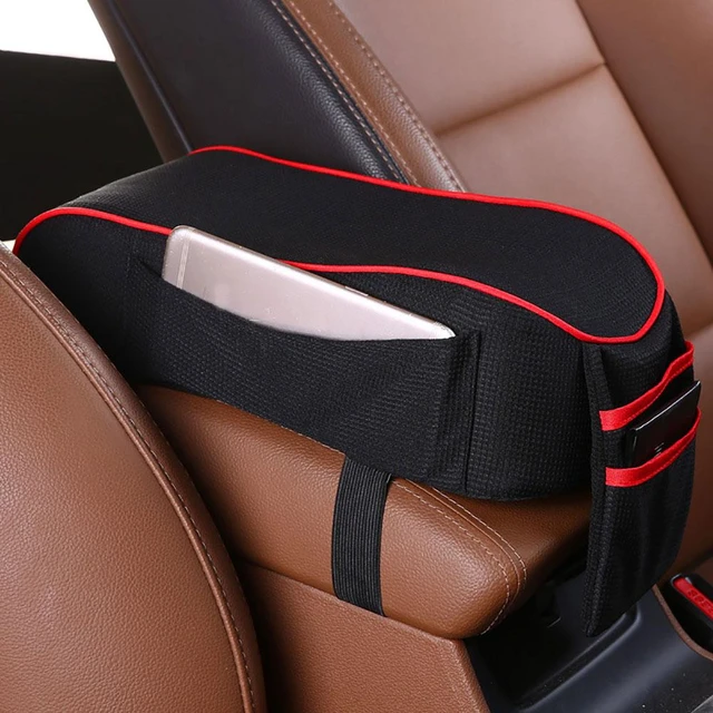 Juste de coussin en cuir souple pour accoudoir central de voiture, coussin  en polymère noir, protection de véhicule, boîte de siège, console centrale  automatique - AliExpress