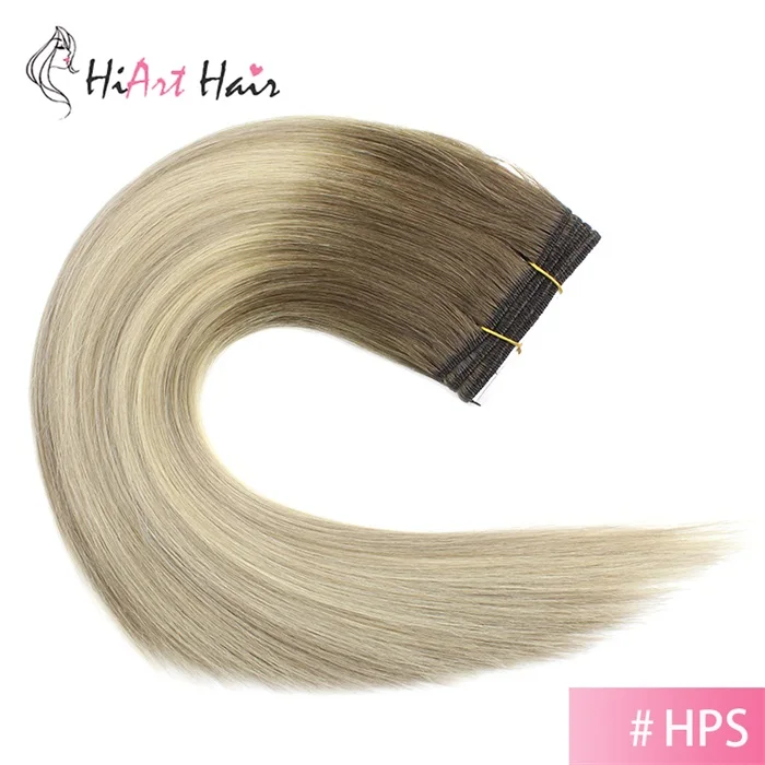 HiArt пряди для наращивания, человеческие волосы remy, 100 г, супер двойные пряди для наращивания, прямые пряди для наращивания, 1" 20" 22" - Цвет: HPS