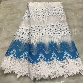 

Wholesale price african lace fabric 2019 high quality lace french mesh fabric with stones nigerian swiss lace fabrics for dress