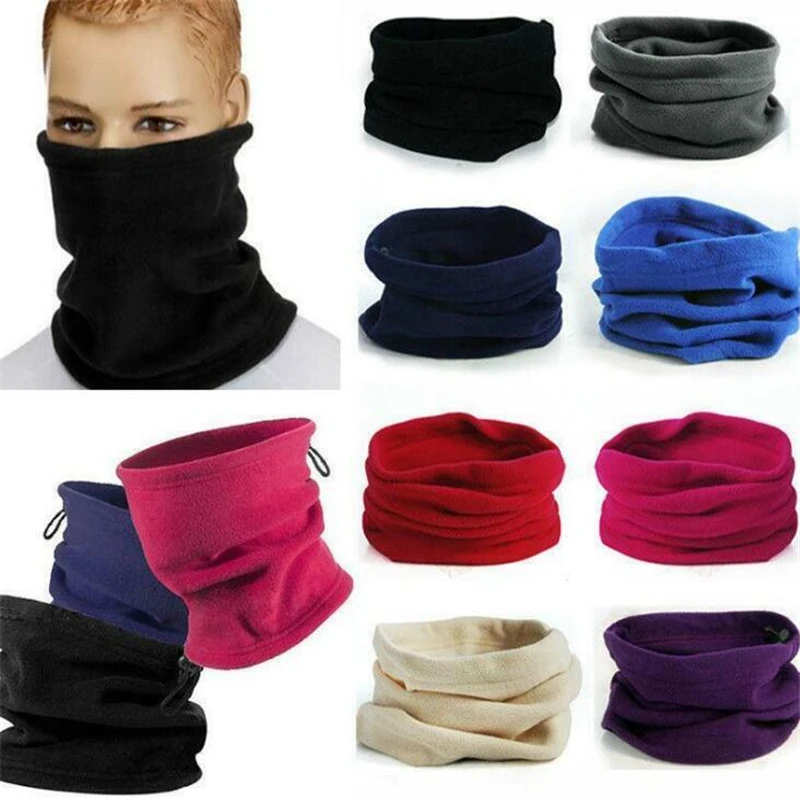1PC 3in1 Winter Unisex Women Men Sports Thermal Fleece Scarf Snood Neck Warmer Face Mask Beanie Hats mens scarf for summer