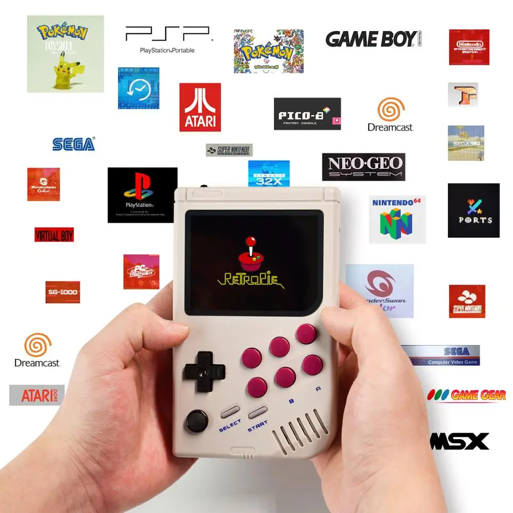 US $179.25 Dikdoc Handheld Game Console Player Raspberry Pi Boy 3A Handheld Classics Video Game 35 Inch IPS Screen BuiltIn 10000 Games