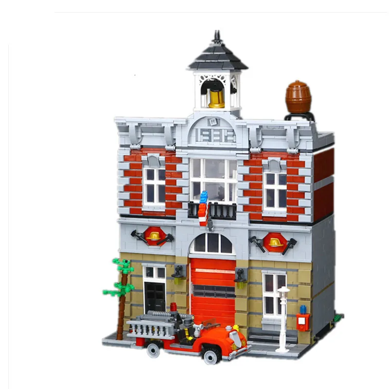 

Compatible 10197 15004 2313Pcs Street Fire Brigade Model building blocks bricks toys for children 84004