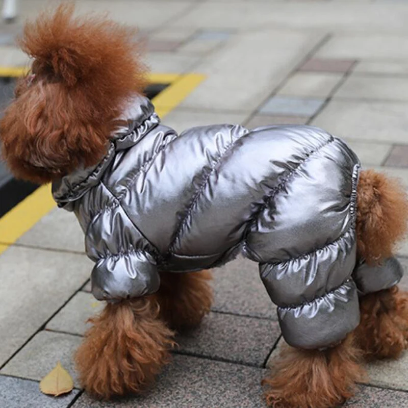 Комбинезон для собаки зимняя одежда для домашних животных, котов Теплый Щенок прыгун космический пуховик пальто для собак худи для маленьких товары для животных, собак XS-XXL