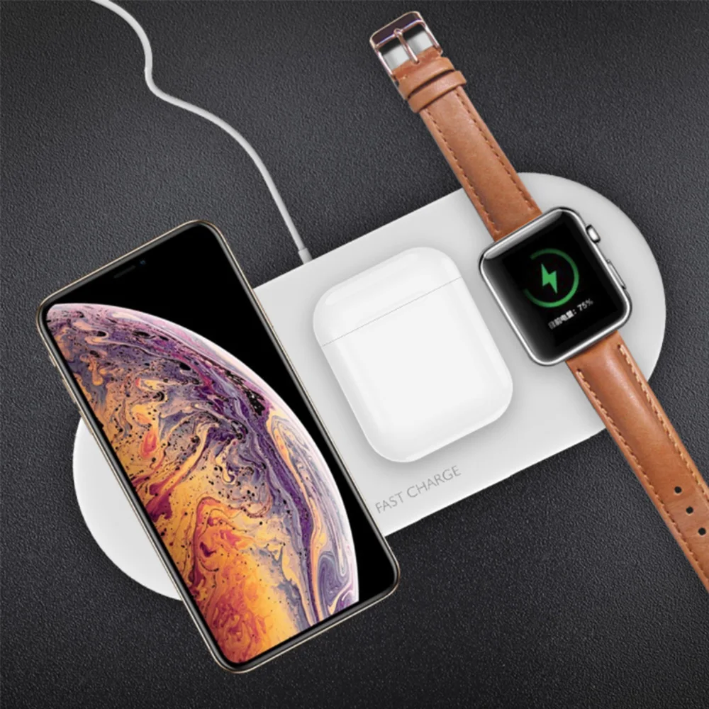 

3 in 1 10W Fast Wireless Charger Dock Station Fast Charging For iPhone for Apple Watch For AirPods For Android 11.8