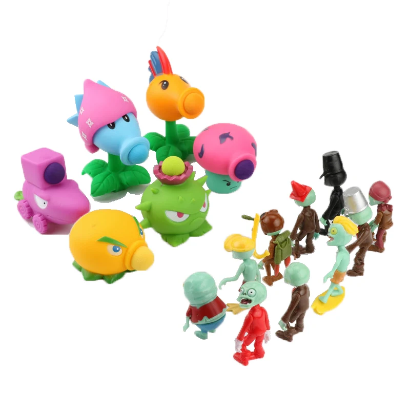 PVC Plants VS Zombies Action Figure Toys PVZ Peashooter Chomper Zombie Anime Figures Model Funny Toys For Children