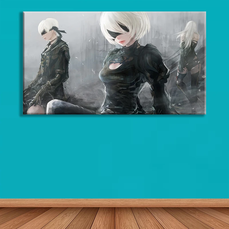 Художественная печать NieR Automata 2B плакат постер YoRHa 9S A2 живописи Печать на холсте |