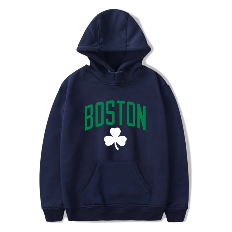  New Fashion Boston Basketball Hoodie Lover Clover Hoodie Men/women Autumn Winter Casual Hoodies Bos