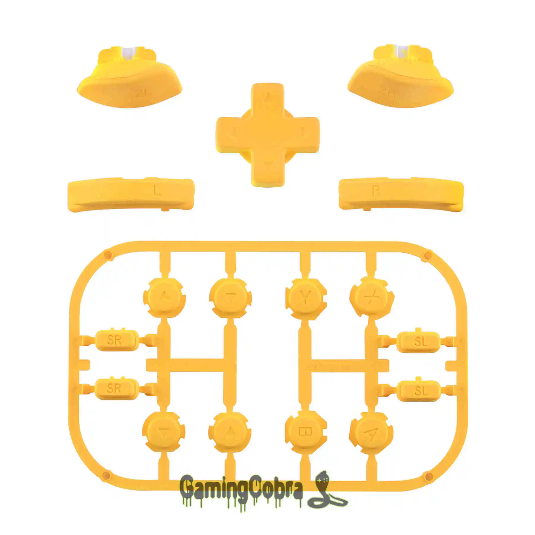 Пользовательские Замена D-pad ABXY ключи SR SL L R ZR ZL триггер полный набор кнопок ж/инструменты для nintendo Switch Joy-Con - Цвет: Caution Yellow