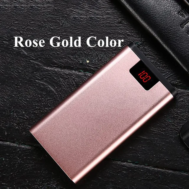 Xiaomi power Bank 30000 мАч Внешний аккумулятор портативное быстрое зарядное устройство для всех смартфонов Xiaomi зарядное устройство водонепроницаемый - Цвет: Rose Gold 10000mAh